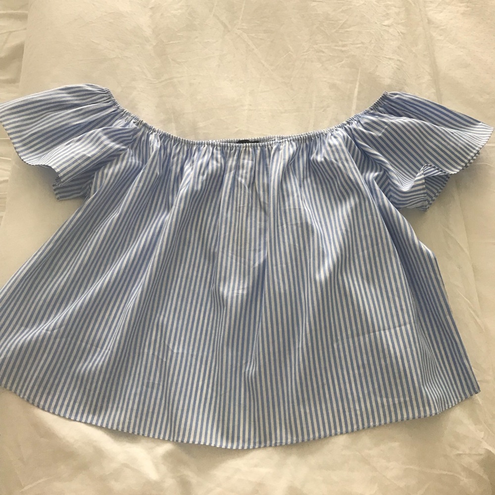 Stripped Off the Shoulder blouse